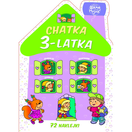 Chatka 3-latka książeczka zadaniami 72 naklejki