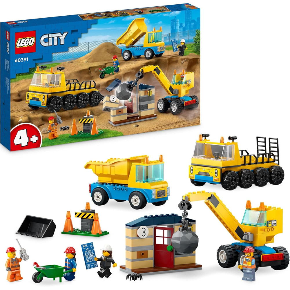 Lego 60391 Ciężarówki i dźwig z kulą wyburzeniową