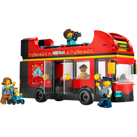 Czerwony, piętrowy autokar Lego 60407