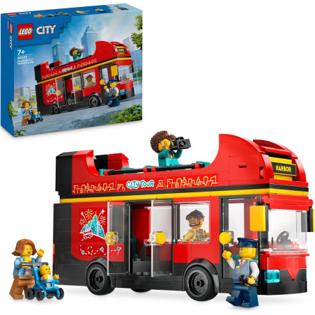 Czerwony, piętrowy autokar Lego 60407