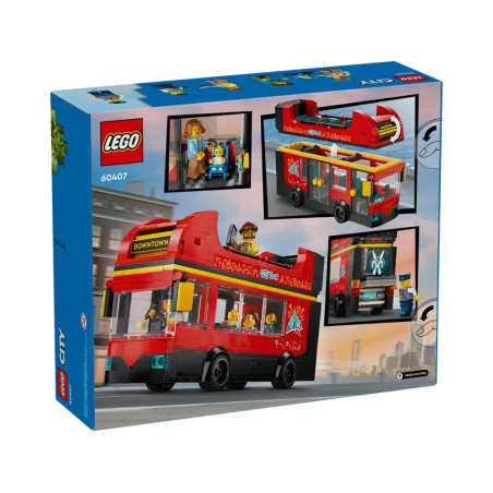 Czerwony, piętrowy autokar Lego 60407