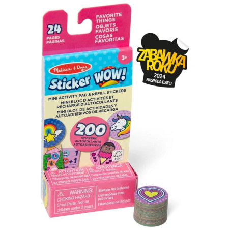 Naklejki uzupełniające i notesik zabaw Ulubione Sticker WOW Melissa & Doug