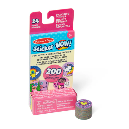 Naklejki uzupełniające i notesik zabaw Ulubione Sticker WOW Melissa & Doug