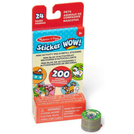 Naklejki uzupełniające i notesik zabaw Zwierzątka Sticker WOW Melissa & Doug