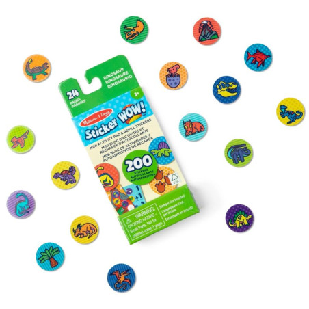 Naklejki uzupełniające i notesik zabaw Dinozaury Sticker WOW Melissa & Doug