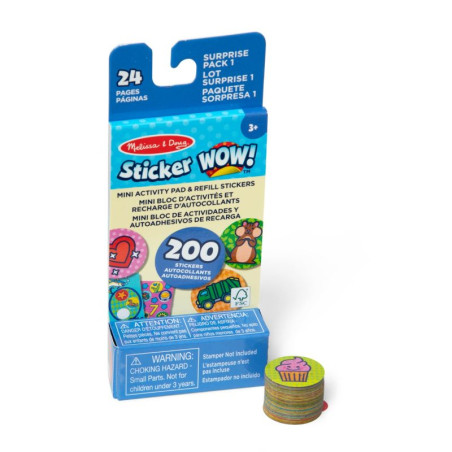 Naklejki uzupełniające i notesik zabaw Niespodzianki zątka Sticker WOW Melissa & Doug