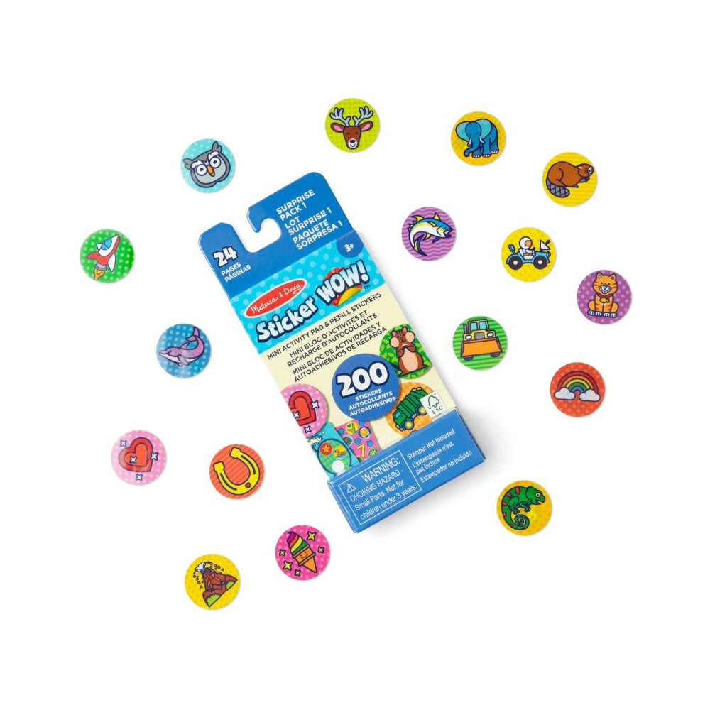 Naklejki uzupełniające i notesik zabaw Niespodzianki zątka Sticker WOW Melissa & Doug