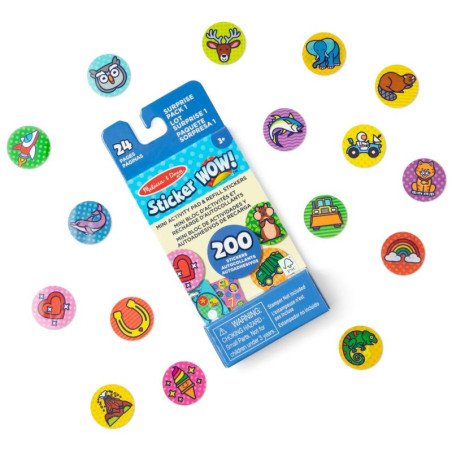 Naklejki uzupełniające i notesik zabaw Niespodzianki zątka Sticker WOW Melissa & Doug