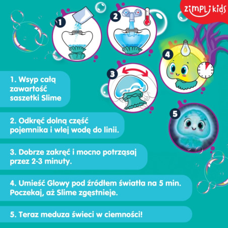 Świecąca Meduza do kąpieli Glowy Gellifish Slime Zimpli Kids