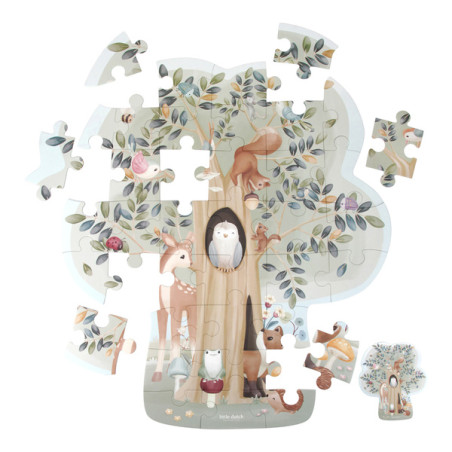 Puzzle Drzewo 37 el. 90 cm Forest Friends Little Dutch