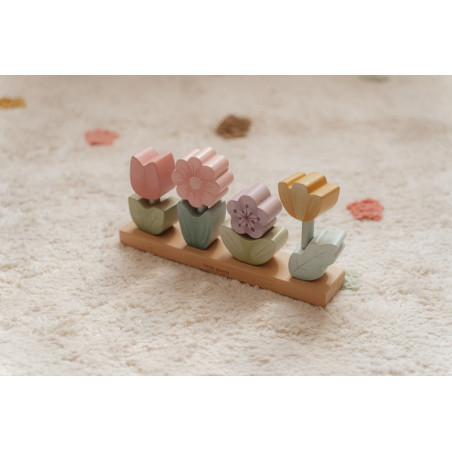 Układanka Kwiaty Fairy Garden Stacking Puzzle Little Dutch