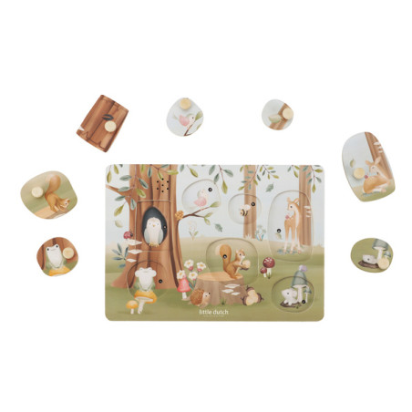 Little Dutch puzzle z dźwiękami Las  Forest Friends