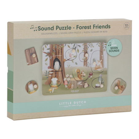 Little Dutch puzzle z dźwiękami Las  Forest Friends