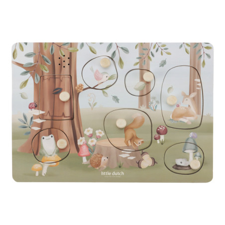 Little Dutch puzzle z dźwiękami Las  Forest Friends