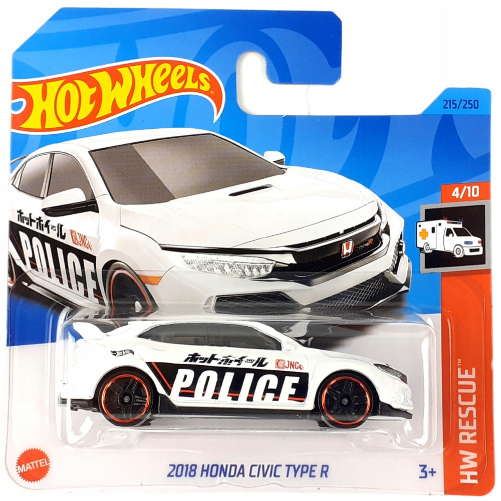 Hot Wheels 2018 Honda Civic Type R 215/250 Police