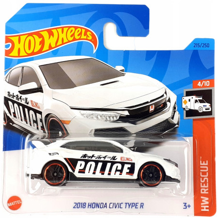 Hot Wheels 2018 Honda Civic Type R 215/250 Police