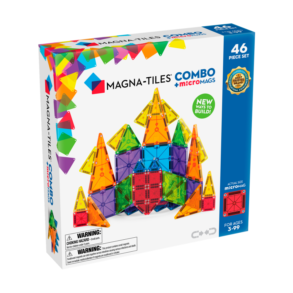 MAGNA-TILES klocki magnetyczne COMBO microMAGS 46 el.