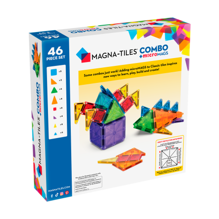 MAGNA-TILES klocki magnetyczne COMBO microMAGS 46 el.