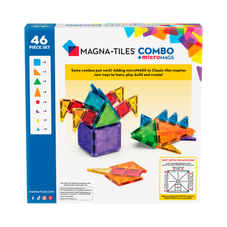 MAGNA-TILES klocki magnetyczne COMBO microMAGS 46 el.