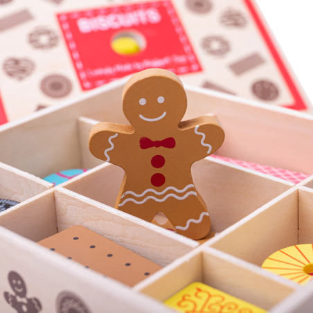 Pudełko z ciasteczkami drewniane smakołyki Biscuit Box Bigjigs Toys