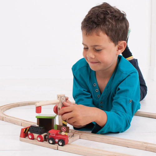 Kopalnia Węgla z dźwigiem Bigjigs Rail