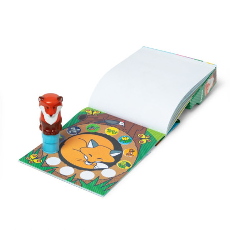 Stempelek z naklejkami Lisek Sticker WOW Melissa & Doug