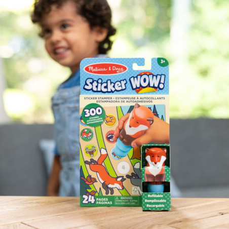 Stempelek z naklejkami Lisek Sticker WOW Melissa & Doug