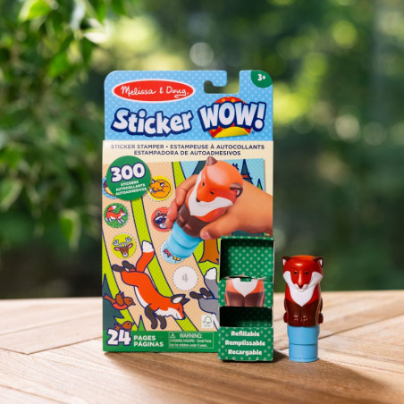 Stempelek z naklejkami Lisek Sticker WOW Melissa & Doug