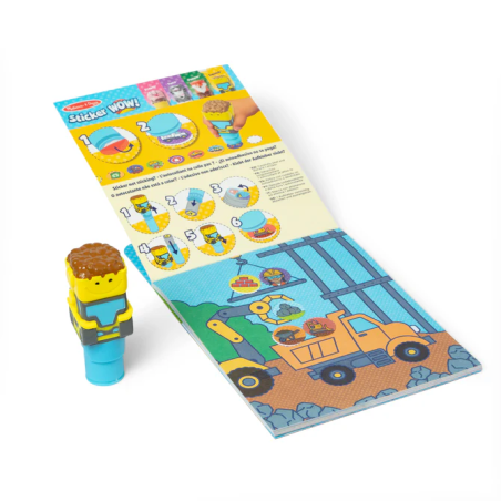 Stempelek z naklejkami Plac Budowy Sticker WOW Melissa & Doug