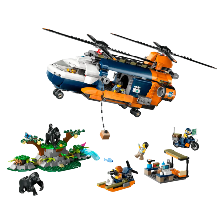 Lego 60437 Helikopter badaczy dżungli w bazie