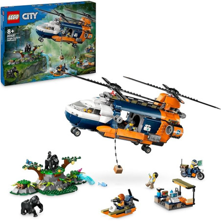 Lego 60437 Helikopter badaczy dżungli w bazie