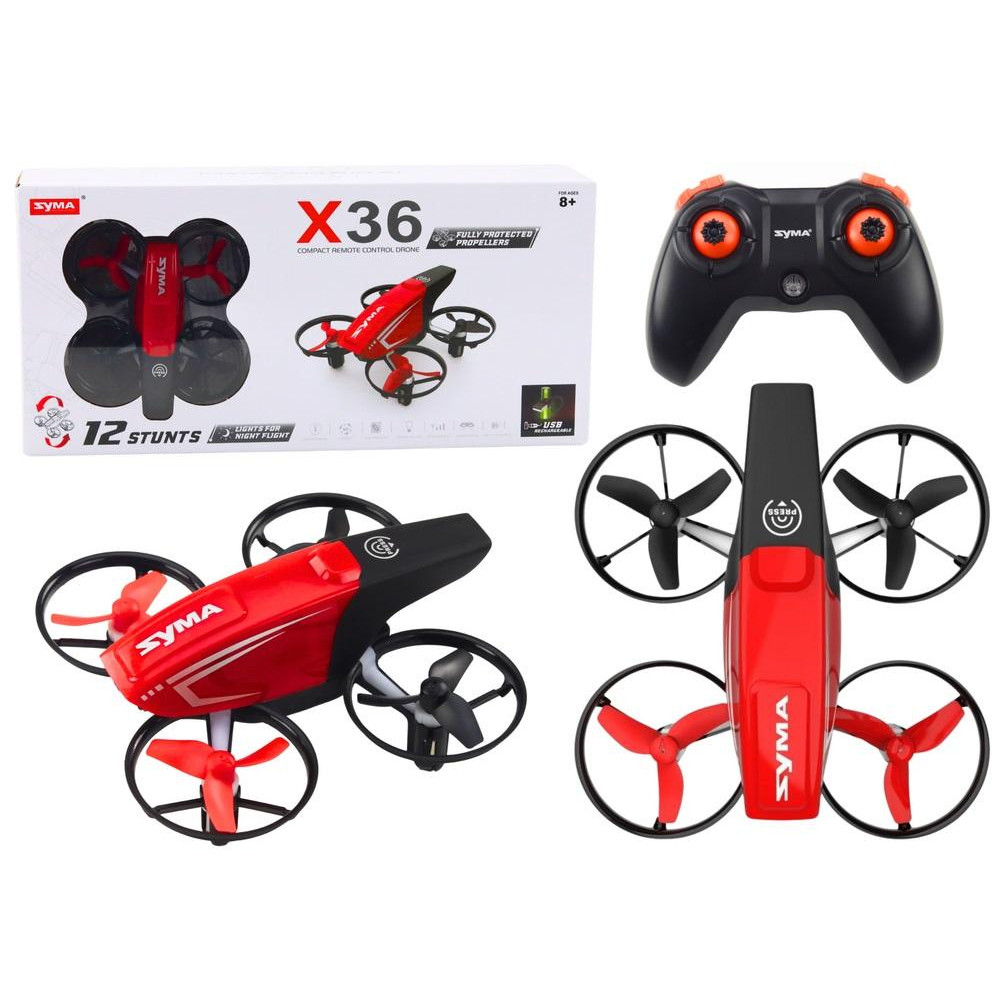 Dron zdalnie sterowany RC X36 Syma czerwony