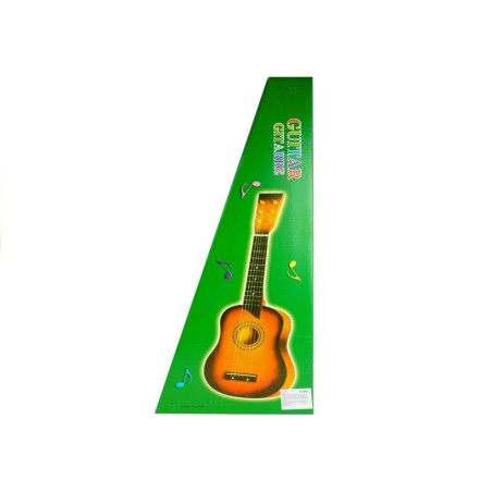 Gitara dla dzieci drewniana klasyczna z Kostką Czerwona 60 cm