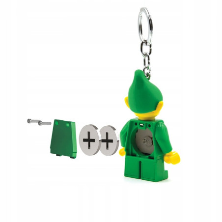 Lego breloczek z latarką Elf zielony