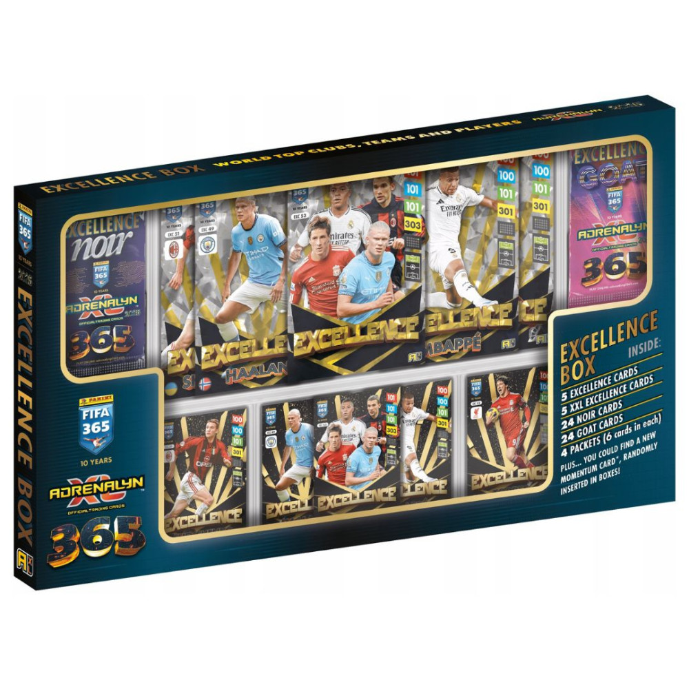 82 Karty Piłkarskie FIFA 365 2025 PANINI EXCELLENCE BOX ekskluzywne