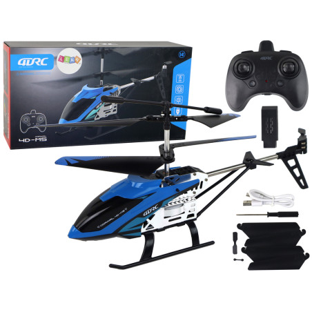 Helikopter zdalnie sterowany niebieski RC 2.4G Leantoys