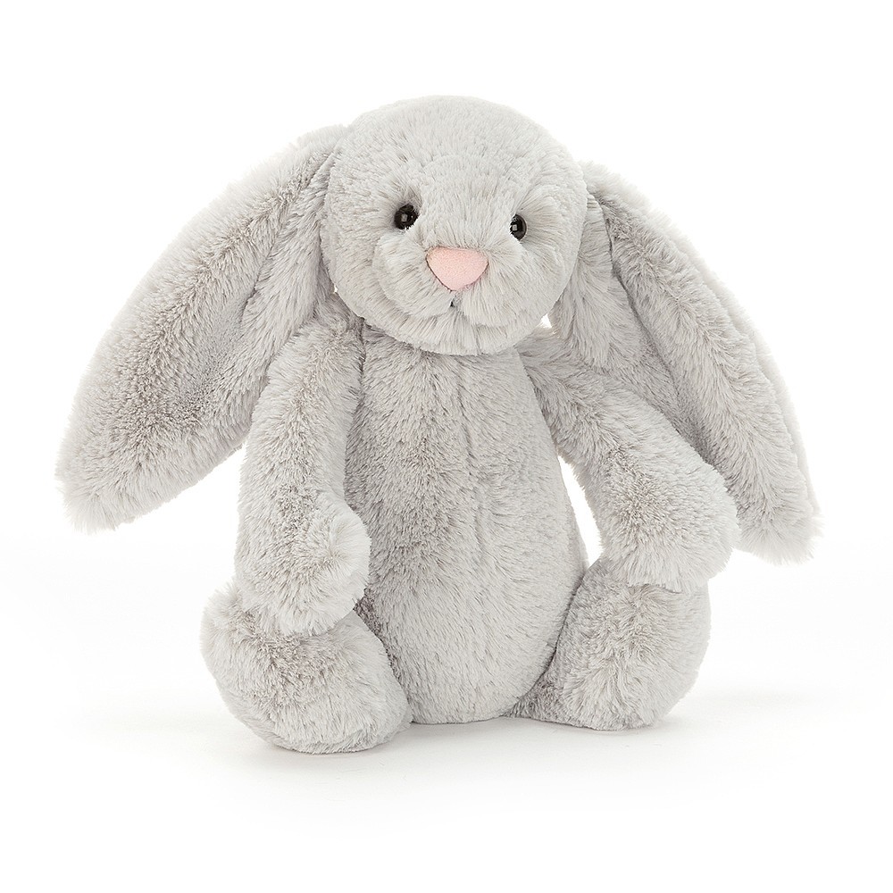 Pluszowy Króliczek 31 cm Szary Bashful Silver Bunny - Jellycat