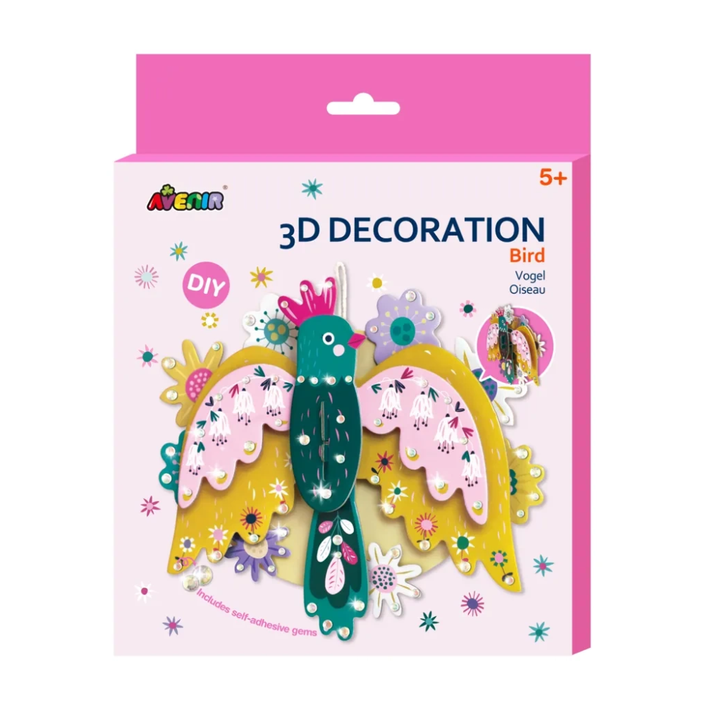 Dekoracja 3D ptak zrób sam DIY Avenir