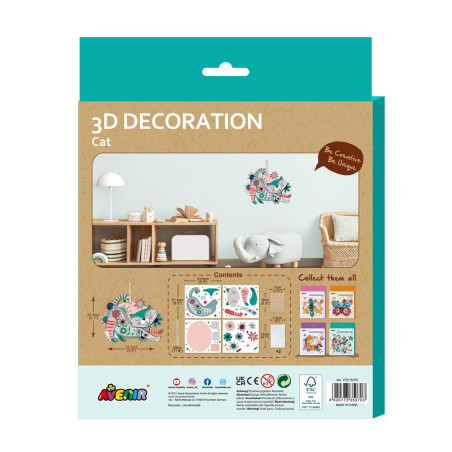 Dekoracja 3D kot zrób sam DIY Avenir