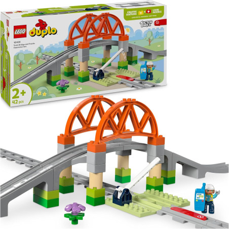 Lego Duplo 10426 Most i tory kolejowe — zestaw rozszerzający 42 el.