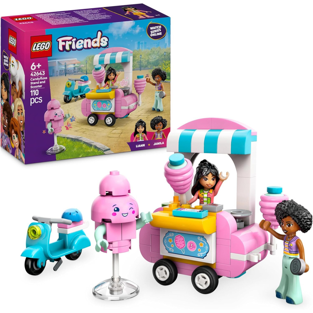 Lego Friends 42643 Stoisko z watą cukrową i skuter