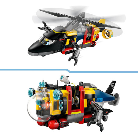 Lego 60462 Zestaw z helikopterem, wozem strażackim i łodzią podwodną