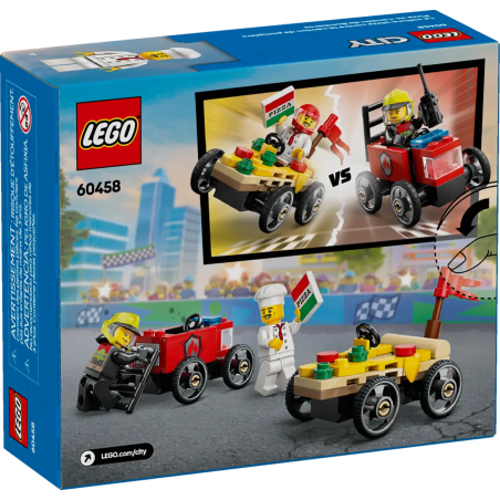 Lego 60458 Zestaw wyścigówek: pizza kontra wóz strażacki