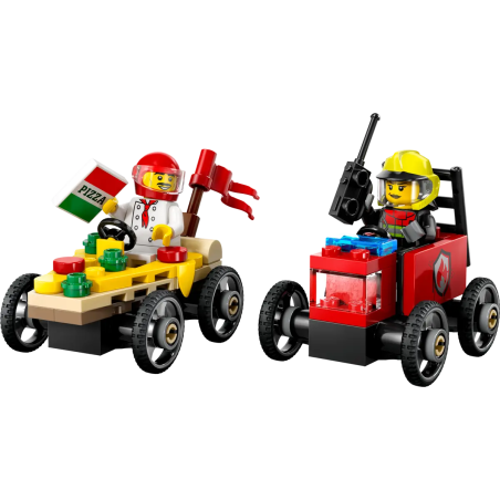 Lego 60458 Zestaw wyścigówek: pizza kontra wóz strażacki