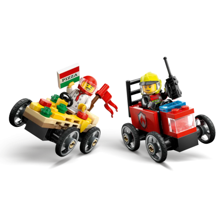 Lego 60458 Zestaw wyścigówek: pizza kontra wóz strażacki