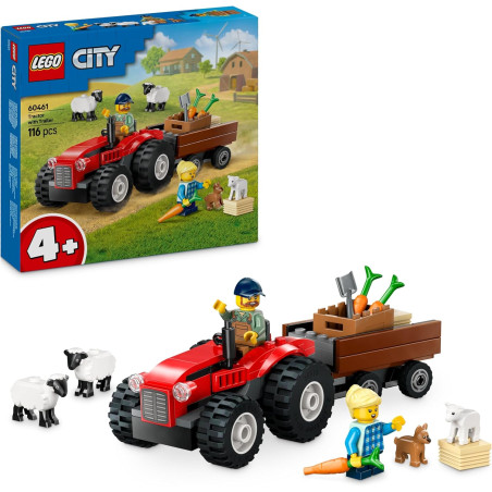 Lego 60461 Czerwony traktor z przyczepą i owcą