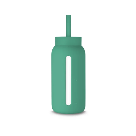 Słomka do szklanej butelki Muuki 720 ml Lounge Straw + Cap Frosted Green