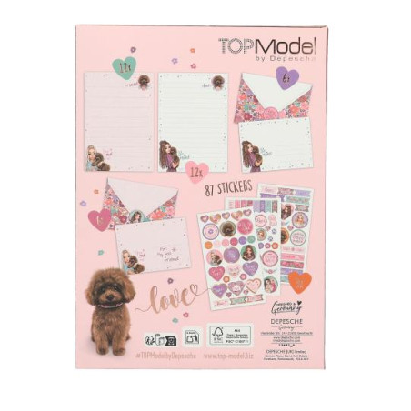 Zestaw papeteria i listy Letter and Stamp Floral TopModel