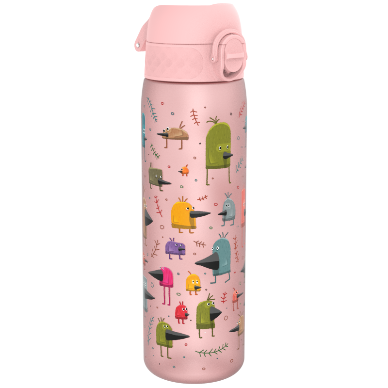 ION8 Bidon Butelka Sportowa Ptaki Różowa 500 ml
