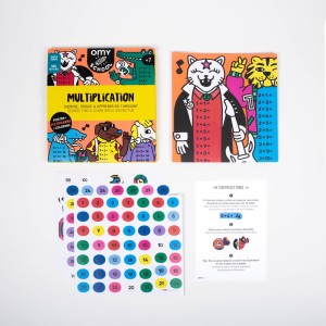 Tabliczka Mnożenia Plakat z Naklejkami do Nauki i Zabawy - omy